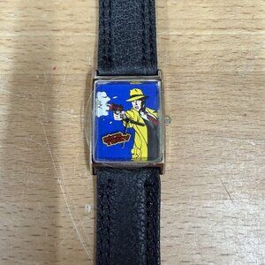 Vintage Dick Tracy Watch New Old Stock NOS Wristwatch Leather Japan